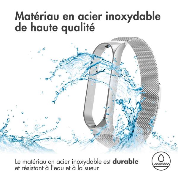 imoshion Bracelet magnétique milanais le Xiaomi Mi Band 5 / 6 - Argent