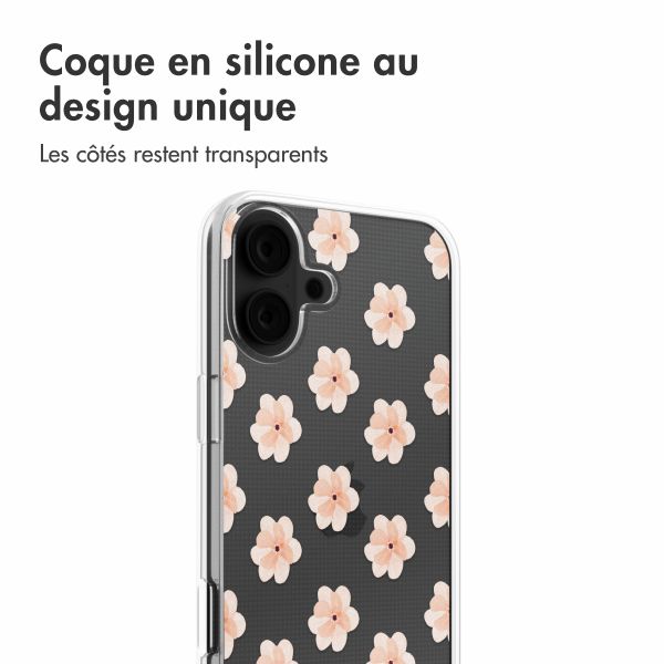 imoshion Coque Design iPhone 16 - Floral Peach