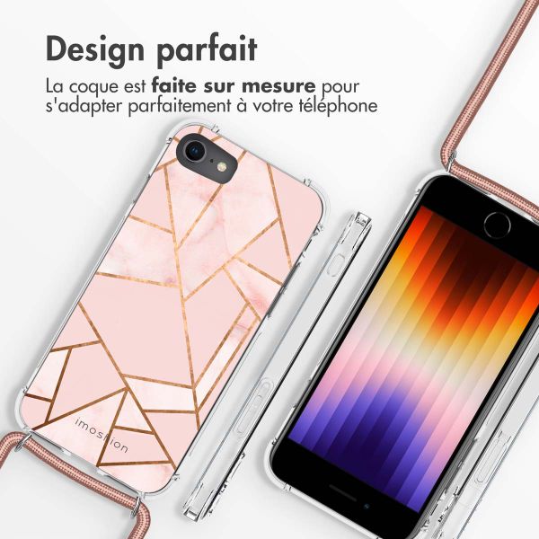 imoshion Coque Design avec cordon iPhone SE (2022 / 2020) / 8 / 7 - Pink Graphic