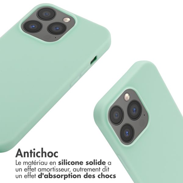 imoshion ﻿Coque en silicone avec cordon iPhone 13 Pro - Menthe verte