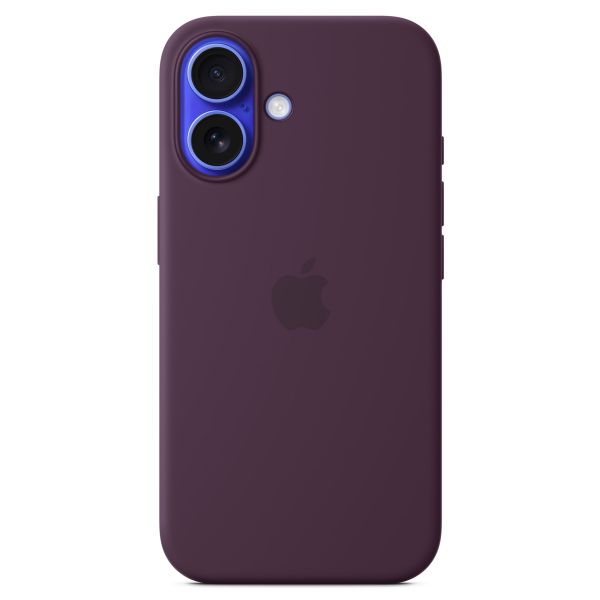 Apple Coque en silicone MagSafe Apple iPhone 16 - Plum