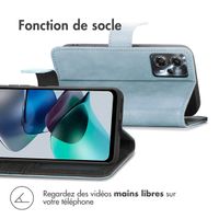 imoshion Étui de téléphone portefeuille Luxe Motorola Moto G13 / G23 - Bleu clair