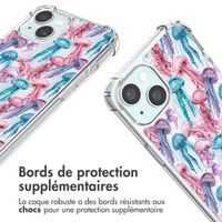 imoshion Coque Design avec cordon Apple iPhone 15 - Jellyfish Watercolor