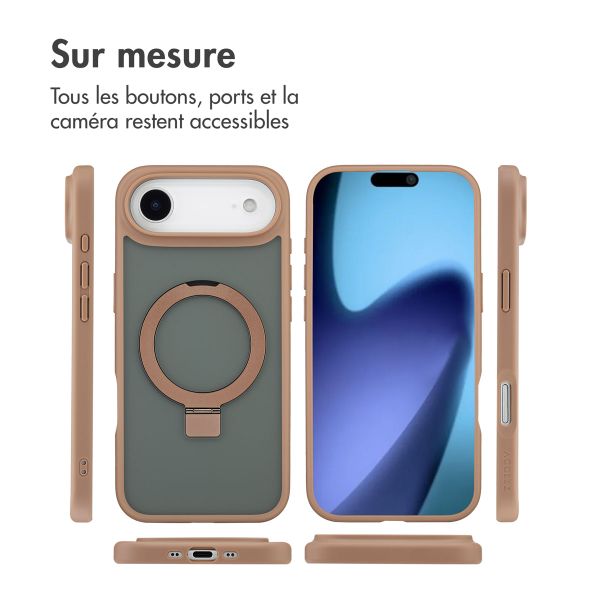 Accezz Coque Ring Stand avec MagSafe Apple iPhone Air - Marron