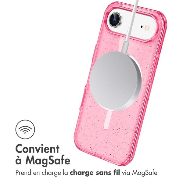 imoshion Coque Pailletée avec MagSafe Apple iPhone Air - Rose
