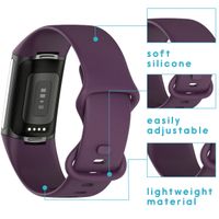 imoshion Bracelet silicone Fitbit Charge 5 / Charge 6 - Taille L - Violet