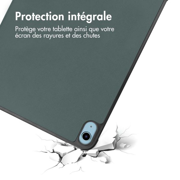 imoshion Coque tablette Trifold iPad 11 (2025) 11 pouces / iPad 10 (2022) 10.9 pouces - Vert foncé