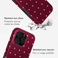 Selencia Coque arrière Vivid Apple iPhone 16 Pro - Happy Dots Burgundy