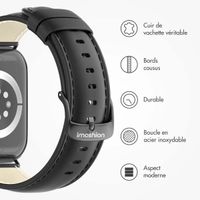 imoshion Bracelet Classic en cuir Apple Watch Series 1 t/m 11 / SE / Ultra (44/45/46/49 mm) - Noir