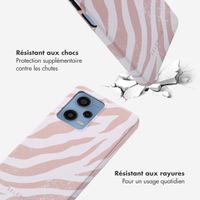 Selencia Coque arrière Vivid Tough Xiaomi Redmi Note 12 Pro - Colorful Zebra Old Pink