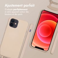 imoshion Coque arrière Color avec cordon amovible et MagSafe Apple iPhone 12 (Pro) - Nude