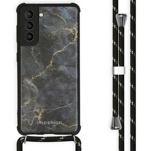 imoshion Coque Design avec cordon Samsung Galaxy S21 - Black Marble