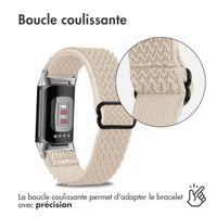 imoshion Bracelet en nylon élastique Fitbit Charge 5 - Beige