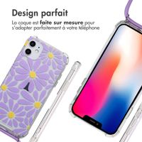 imoshion Coque Design avec cordon Apple iPhone 11 - Tropical Violet Flowers Connect