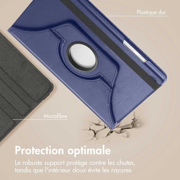 imoshion Coque tablette rotatif à 360° Samsung Galaxy Tab A9 8.7 pouces - Bleu foncé