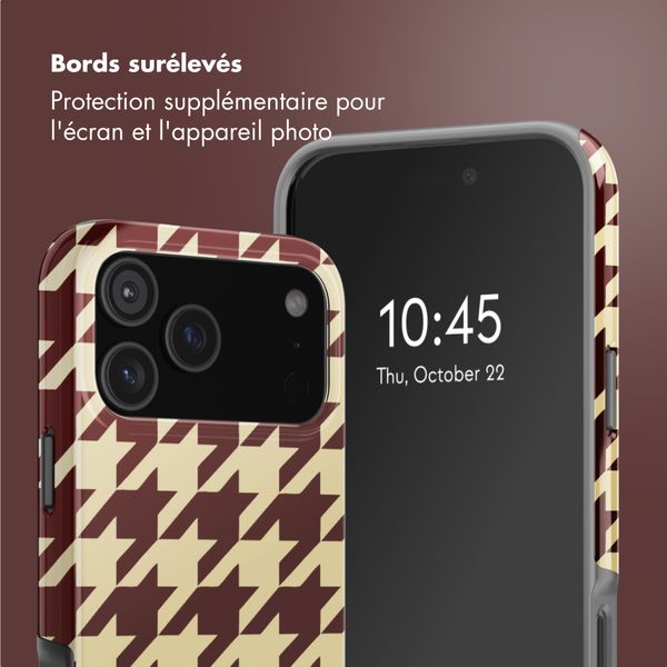 Selencia Coque arrière Vivid avec MagSafe Apple iPhone 17 Pro Max - Pied-de-Poule