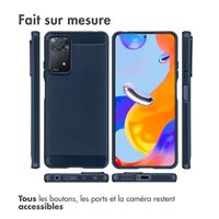 imoshion Coque Brushed Xiaomi Redmi Note 11 Pro - Bleu foncé