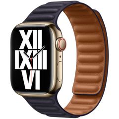 Apple Bracelet Leather Link Apple Watch Series 1 t/m 9 / SE (38/40/41 mm) | Series 10 / 11 (42 mm) - Taille M/L - Ink