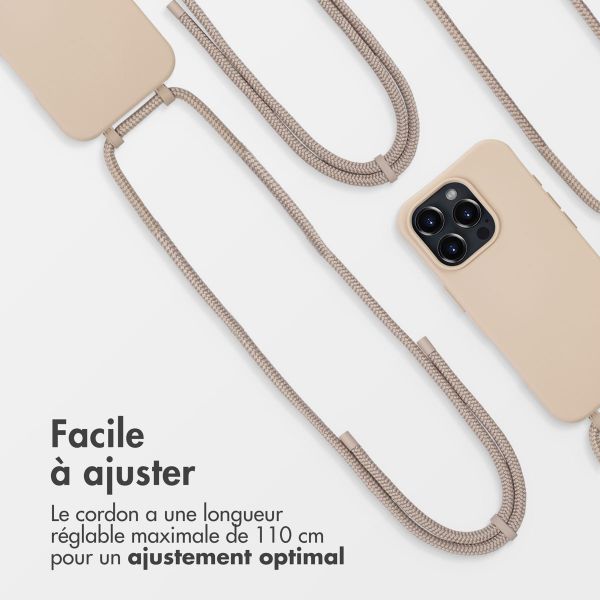 imoshion Coque arrière Color avec cordon amovible et MagSafe Apple iPhone 16 Pro Max - Nude