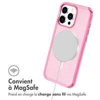 imoshion Coque Pailletée avec MagSafe Apple iPhone 15 Pro Max - Paillettes Rose