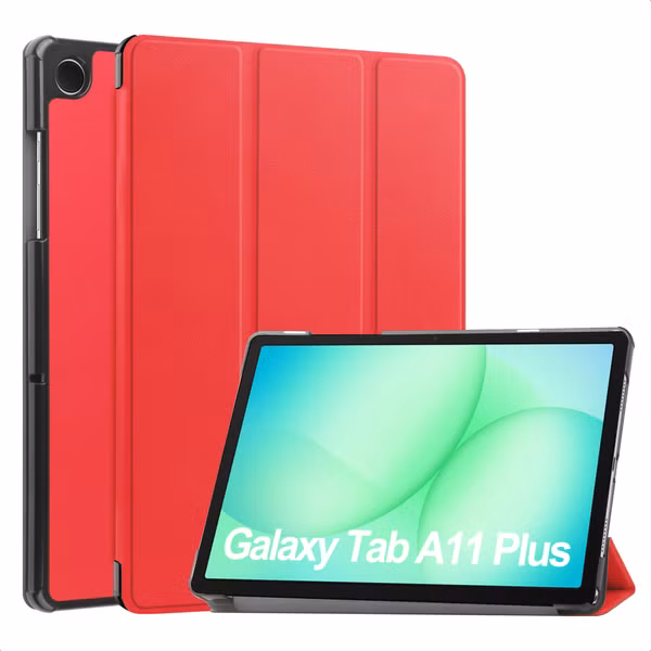imoshion Coque tablette Trifold Samsung Galaxy Tab A11 Plus - Rouge