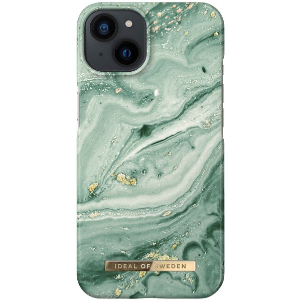 iDeal of Sweden Coque Fashion iPhone 14 - Mint Swirl Marble