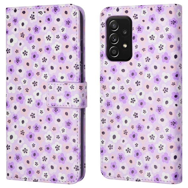 imoshion ﻿Étui de téléphone portefeuille Design Samsung Galaxy A52(s) (5G/4G) - Purple Flowers