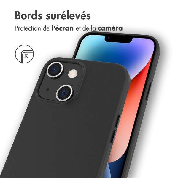 Accezz Leather Backcover avec MagSafe Apple iPhone 14 Plus - Noir