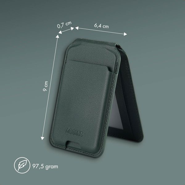 Accezz Portefeuille en cuir avec support - Compatible avec MagSafe et Qi2 - Cedar Green