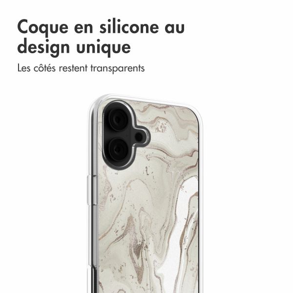 imoshion Coque design pour iPhone 16 - Sandy Marble