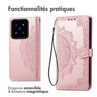 imoshion Etui de téléphone portefeuille Xiaomi 14 - Rose dorée