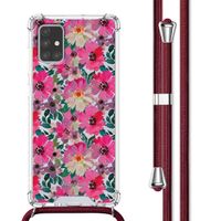 imoshion Coque Design avec cordon Samsung Galaxy A71 - Flower Water