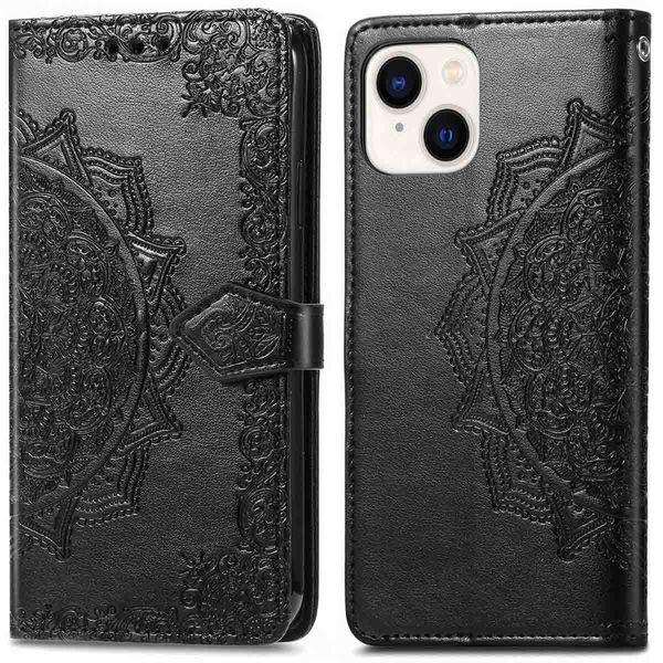 imoshion Etui de téléphone portefeuille Mandala iPhone 15 - Noir