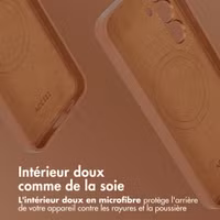Accezz Coque arrière en cuir avec MagSafe Samsung Galaxy S24 Plus - Sienna Brown