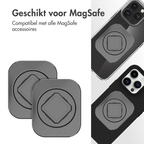 Accezz EasyLock Support de téléphone de voiture - Avec coque Apple iPhone 14 Pro - Grille de ventilation - Rotation à 360 degrés - Noir