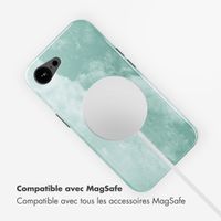 Selencia Coque arrière Vivid avec MagSafe Apple iPhone 16e - Marble Grayed Jade