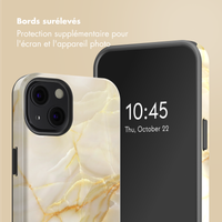 Selencia Coque arrière Vivid Apple iPhone 13 - Golden Beige Marble