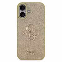 Guess Coque 4G Metal Logo Glitter Apple iPhone 17 - Doré