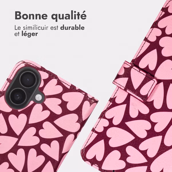 imoshion Étui de télephone portefeuille Design Apple iPhone 17 - Hearty Blush