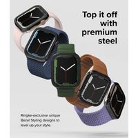 Ringke Style de lunette Apple Watch Series 7 / 8 / 9 - 41 mm - Hairline Plain Black