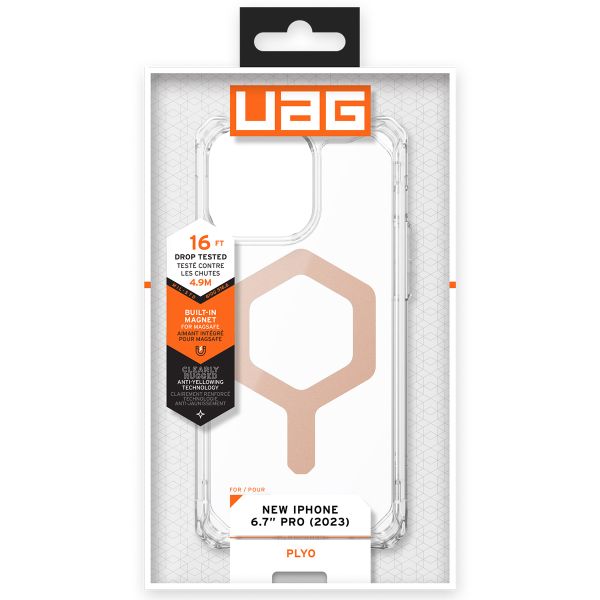 UAG Coque Plyo MagSafe iPhone 15 Pro Max - Ice / Rose Dorée