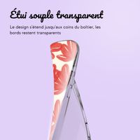 Coque personnalisée avec des fleurs iPhone 16 - Transparent