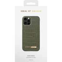 iDeal of Sweden Coque Atelier iPhone 12 (Pro) - Khaki Croco