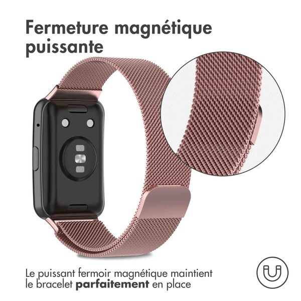 imoshion Bracelet magnétique milanais Huawei Watch Fit - Rose