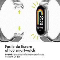 imoshion Bracelet magnétique milanais Xiaomi Smart Band 8 / 9 - Argent