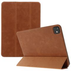 Accezz Coque tablette trifold en cuir Apple iPad Pro 11 (2025) M5 / (2024) M4 - Cognac