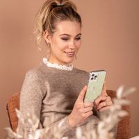 Selencia Coque très protectrice Zarya Fashion Apple iPhone SE (2022 / 2020) / 8 / 7 / 6(s) - Gold Green Botanic