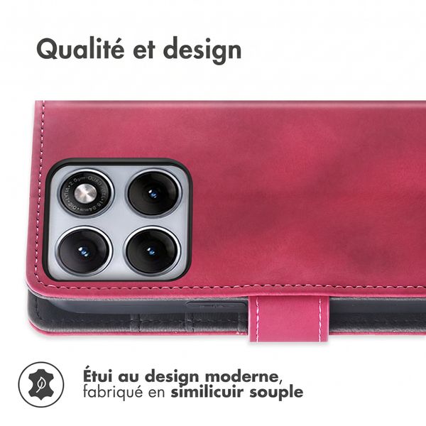 imoshion Etui de télephone portefeuille avec cordon Motorola Edge 70 Fusion - Rouge