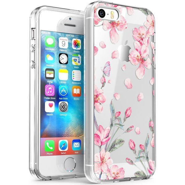 imoshion Coque Design iPhone 5 / 5s / SE - Fleur - Rose