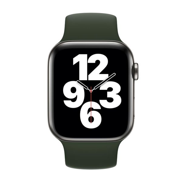 Apple Bracelet Boucle unique en Silicone Apple Watch | 44/45/46/49 mm - Taille 8 - Cyprus Green